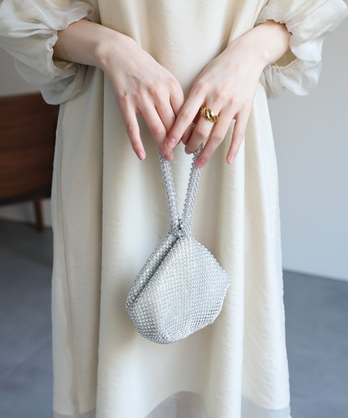 セール】ピラミッド型ビジューミニバッグ/BAG/オケージョン