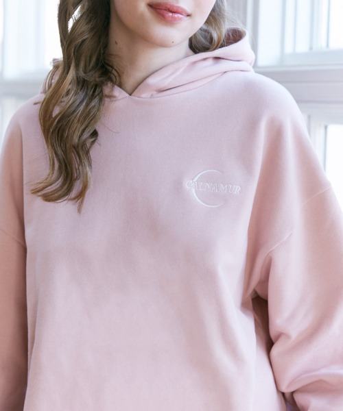 CALNAMUR(カルナムール)の「【セットアップ着用可能】JUST DOビックパーカー(パーカー・レディース・ホワイト/ピンク/ブラック・FREE)」の17枚目の写真