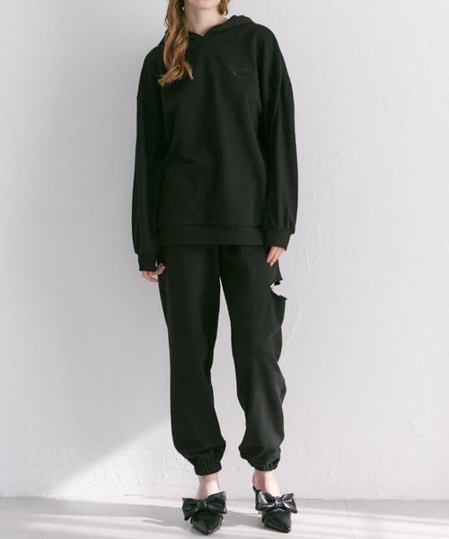 CALNAMUR(カルナムール)の「【セットアップ着用可能】JUST DOビックパーカー(パーカー・レディース・ホワイト/ピンク/ブラック・FREE)」の14枚目の写真