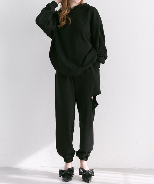 CALNAMUR(カルナムール)の「【セットアップ着用可能】JUST DOビックパーカー(パーカー・レディース・ホワイト/ピンク/ブラック・FREE)」の15枚目の写真