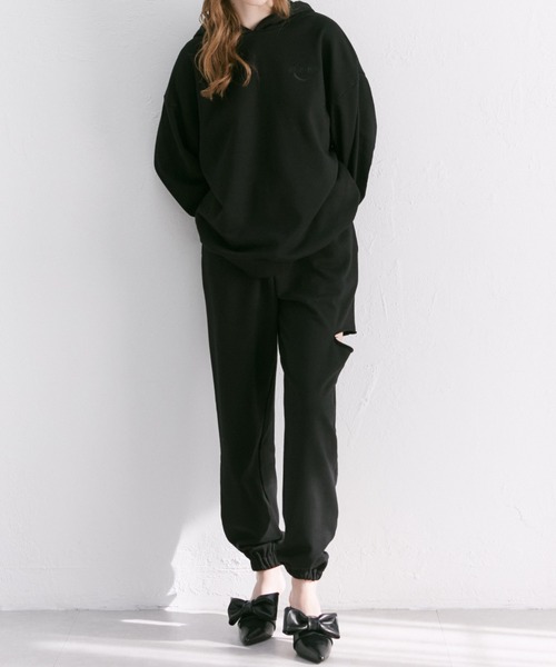 CALNAMUR(カルナムール)の「【セットアップ着用可能】JUST DOビックパーカー(パーカー・レディース・ホワイト/ピンク/ブラック・FREE)」の16枚目の写真