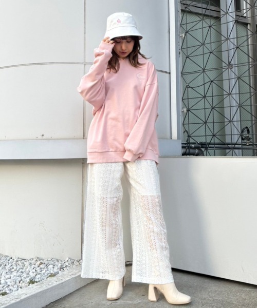 CALNAMUR(カルナムール)の「【セットアップ着用可能】JUST DOビックパーカー(パーカー・レディース・ホワイト/ピンク/ブラック・FREE)」の22枚目の写真