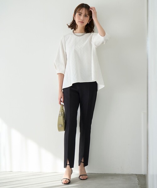 UNFILO(アンフィーロ)の「フロントスリットパンツ(その他パンツ・レディース・ブラック系/ネイビー系・X-SMALL/LARGE/MEDIUM/SMALL)」の7枚目の写真