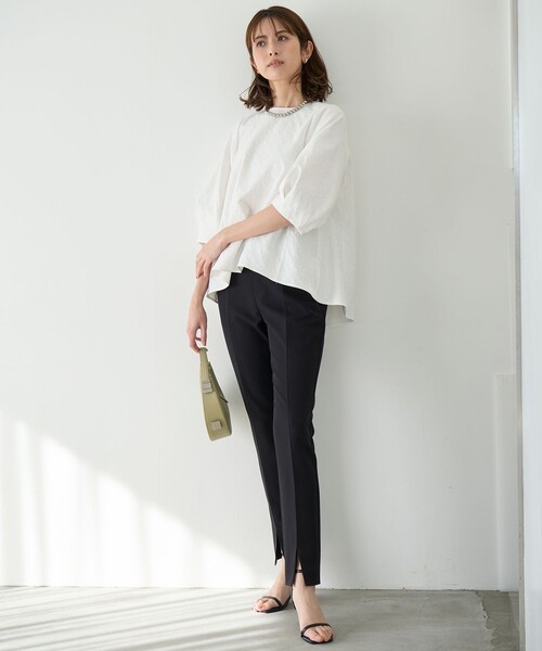 UNFILO(アンフィーロ)の「フロントスリットパンツ(その他パンツ・レディース・ブラック系/ネイビー系・X-SMALL/LARGE/MEDIUM/SMALL)」の8枚目の写真