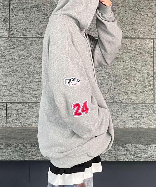 Figments（フィグメンツ）の「ワッペンビッグZIPパーカー（パーカー・レディース・ブラック/杢グレー・LARGE/X-LARGE）」の11枚目の写真