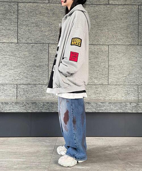 Figments（フィグメンツ）の「ワッペンビッグZIPパーカー（パーカー・レディース・ブラック/杢グレー・LARGE/X-LARGE）」の17枚目の写真