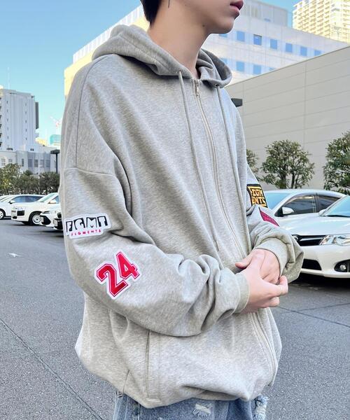 Figments（フィグメンツ）の「ワッペンビッグZIPパーカー（パーカー・レディース・ブラック/杢グレー・LARGE/X-LARGE）」の20枚目の写真