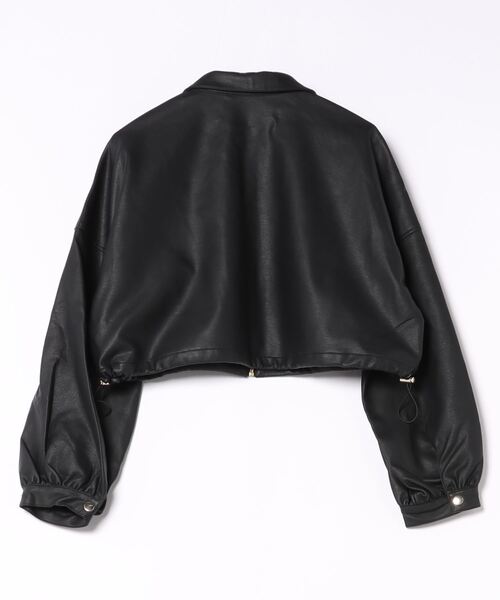 Settimissimo（セッティミッシモ）の「レザータッチ ボリュームスリーブ ブルゾン（ブルゾン・レディース・ブラック・FREE）」の2枚目の写真