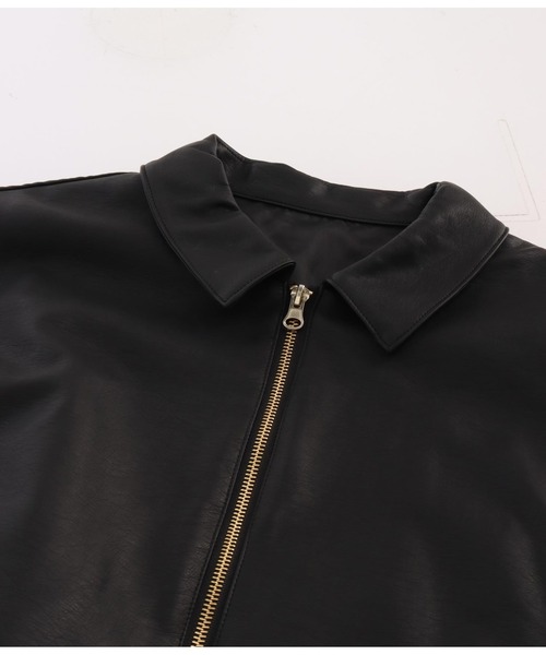 Settimissimo（セッティミッシモ）の「レザータッチ ボリュームスリーブ ブルゾン（ブルゾン・レディース・ブラック・FREE）」の11枚目の写真
