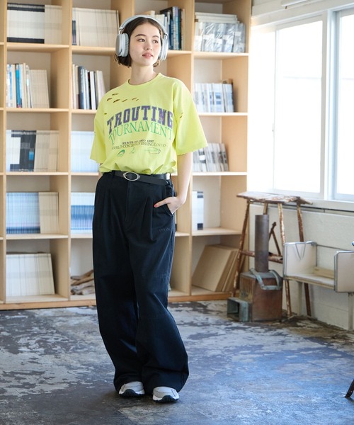 PBLIM（ページボーイリム）の「PBLIM/2タックツイルパンツ（その他パンツ・レディース・ブラック/クリーム/ブルー・MEDIUM/LARGE）」の5枚目の写真