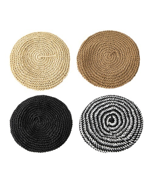 Miniministore（ミニミニストア）の「ベレー帽 麦わら帽子 レディース帽子 夏（ハンチング/ベレー帽・レディース・ベージュ/キャメル/ブラック/ブラック×ホワイト・FREE）」の16枚目の写真