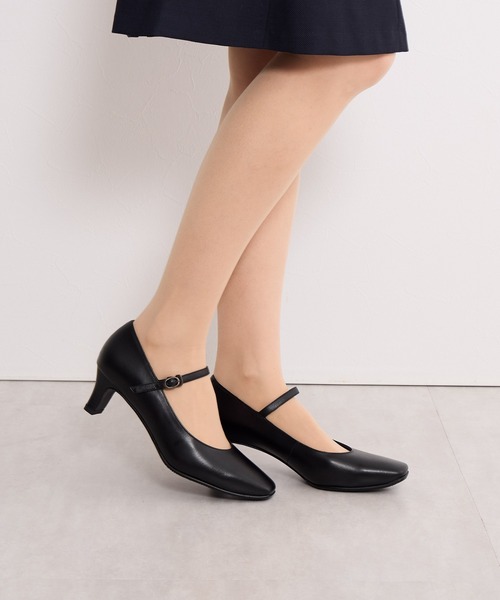 最終値下げ　卑弥呼　ヒミコ　ストラップ　パンプス　黒　23.5 HIMIKO ブラック レザー ストラップパンプス 卑弥呼 23.5 - メルカリ