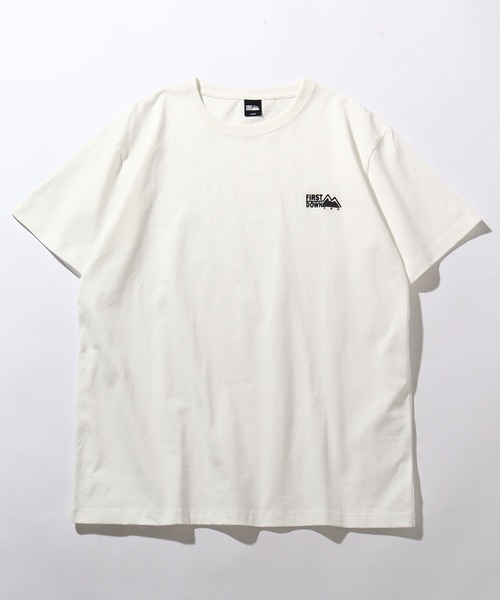 FIRST DOWN(ファーストダウン)の「【FIRST DOWN/ファーストダウン】LOGO S/S TEE COTTON JERSEY/コットンジャージーワンポイントロゴ 半袖Tシャツ 24SS(Tシャツ/カットソー・メンズ・ミント/ネイビー/ホワイト/ヘザーグレー・XL/L/M/S)」の2枚目の写真