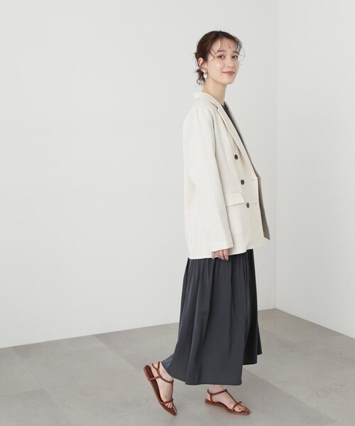 N.（N. Natural Beauty Basic）（エヌエヌナチュラルビューティーベーシック）の「◆【S Size Line】ウエストシャーリングとろみワンピース（ワンピース・レディース・ベージュ/イエロー/チャコールグレー/グレー系その他・SMALL/MEDIUM）」の11枚目の写真