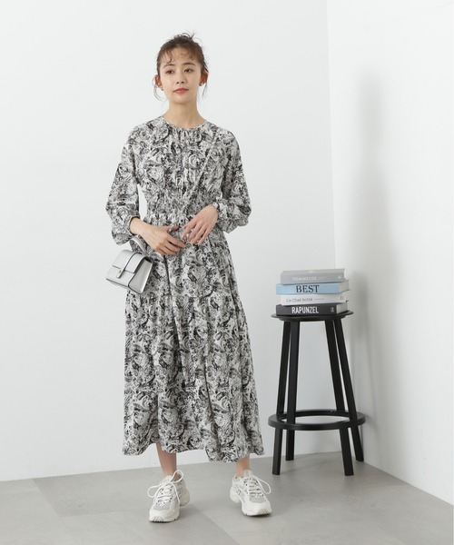 N.（N. Natural Beauty Basic）（エヌエヌナチュラルビューティーベーシック）の「◆【S Size Line】ウエストシャーリングとろみワンピース（ワンピース・レディース・ベージュ/イエロー/チャコールグレー/グレー系その他・SMALL/MEDIUM）」の16枚目の写真