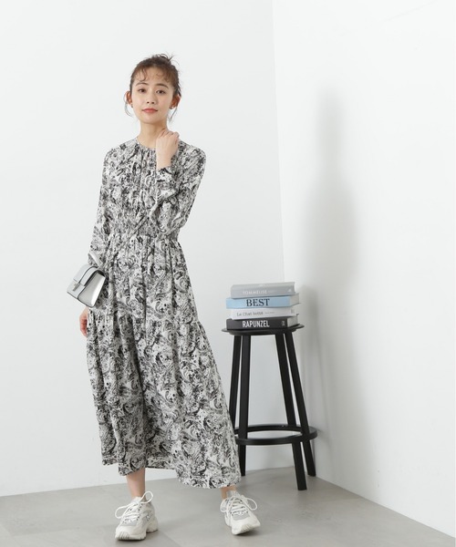 N.（N. Natural Beauty Basic）（エヌエヌナチュラルビューティーベーシック）の「◆【S Size Line】ウエストシャーリングとろみワンピース（ワンピース・レディース・ベージュ/イエロー/チャコールグレー/グレー系その他・SMALL/MEDIUM）」の17枚目の写真