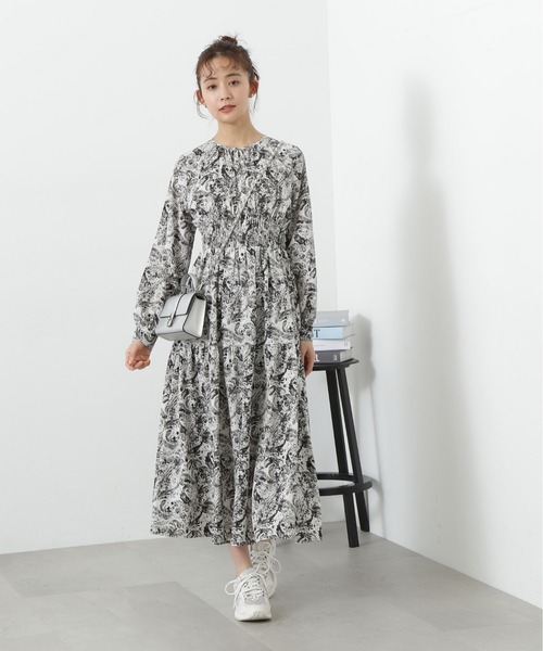 N.（N. Natural Beauty Basic）（エヌエヌナチュラルビューティーベーシック）の「◆【S Size Line】ウエストシャーリングとろみワンピース（ワンピース・レディース・ベージュ/イエロー/チャコールグレー/グレー系その他・SMALL/MEDIUM）」の19枚目の写真