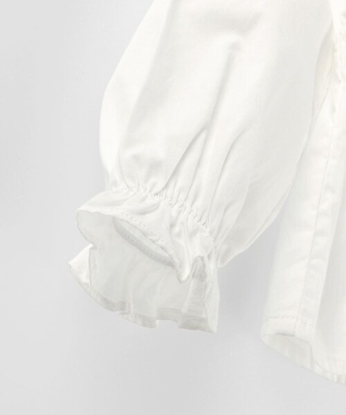 BRANSHES（ブランシェス）の「【プチレディ/ お揃い】スカラップ×フリルブラウス（シャツ/ブラウス・キッズ・オフホワイト/ブラック・120/130/140/150/110/90/100）」の8枚目の写真