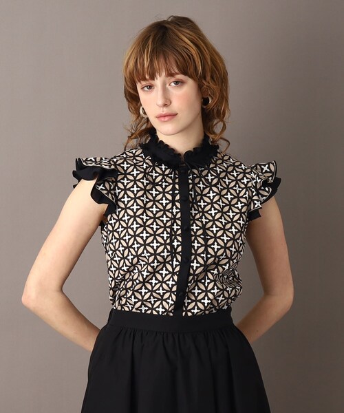 DRESSTERIOR - jurimama⭐新品⭐DRESSTERIO黒のオーバーボウブラウス、38 セール】◇【CLASSY.5月号掲載】オーバーラップサークルウィング