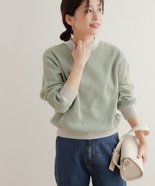 URBAN RESEARCH DOORS(アーバンリサーチドアーズ)の「ツートーンワッフルプルオーバー(Tシャツ/カットソー・レディース・グリーン系その他/ブルー系その他/イエロー系その他・MEDIUM)」の17枚目の写真