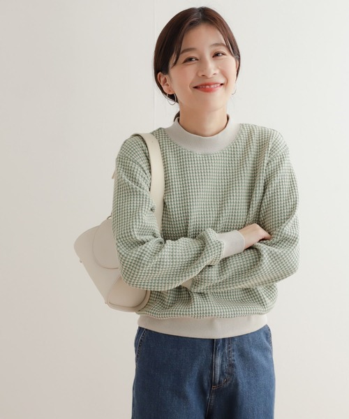 URBAN RESEARCH DOORS(アーバンリサーチドアーズ)の「ツートーンワッフルプルオーバー(Tシャツ/カットソー・レディース・グリーン系その他/ブルー系その他/イエロー系その他・MEDIUM)」の21枚目の写真