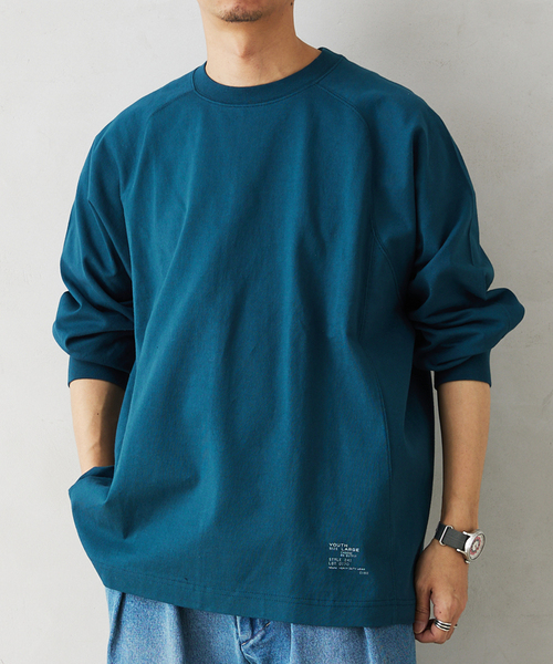 JOURNAL STANDARD relume（ジャーナルスタンダード　レリューム）の「MID WEIGHT ジャージーロングスリーブTシャツ（Tシャツ/カットソー・メンズ・アイボリー/ブラック/コバルトブルー/ホワイト・LARGE/MEDIUM）」の4枚目の写真