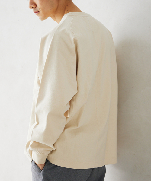 JOURNAL STANDARD relume（ジャーナルスタンダード　レリューム）の「MID WEIGHT ジャージーロングスリーブTシャツ（Tシャツ/カットソー・メンズ・アイボリー/ブラック/コバルトブルー/ホワイト・LARGE/MEDIUM）」の5枚目の写真