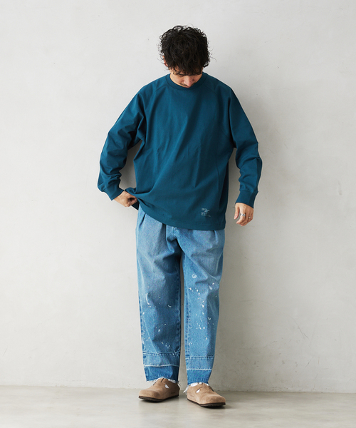 JOURNAL STANDARD relume（ジャーナルスタンダード　レリューム）の「MID WEIGHT ジャージーロングスリーブTシャツ（Tシャツ/カットソー・メンズ・アイボリー/ブラック/コバルトブルー/ホワイト・LARGE/MEDIUM）」の7枚目の写真