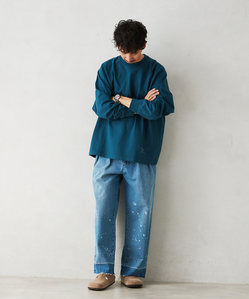 JOURNAL STANDARD relume（ジャーナルスタンダード　レリューム）の「MID WEIGHT ジャージーロングスリーブTシャツ（Tシャツ/カットソー・メンズ・アイボリー/ブラック/コバルトブルー/ホワイト・LARGE/MEDIUM）」の8枚目の写真