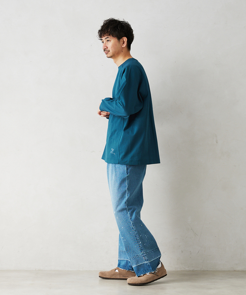 JOURNAL STANDARD relume（ジャーナルスタンダード　レリューム）の「MID WEIGHT ジャージーロングスリーブTシャツ（Tシャツ/カットソー・メンズ・アイボリー/ブラック/コバルトブルー/ホワイト・LARGE/MEDIUM）」の9枚目の写真