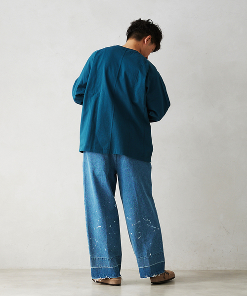 JOURNAL STANDARD relume（ジャーナルスタンダード　レリューム）の「MID WEIGHT ジャージーロングスリーブTシャツ（Tシャツ/カットソー・メンズ・アイボリー/ブラック/コバルトブルー/ホワイト・LARGE/MEDIUM）」の10枚目の写真