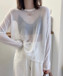 Miniministore（ミニミニストア）の「シアートップス レディース サマーニット（Tシャツ/カットソー）」