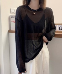 Miniministore（ミニミニストア）の「シアートップス レディース サマーニット（Tシャツ/カットソー）」