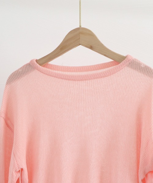 Miniministore(ミニミニストア)の「シアートップス レディース サマーニット(Tシャツ/カットソー・レディース・ピンク/ホワイト/ブラック・FREE)」の17枚目の写真