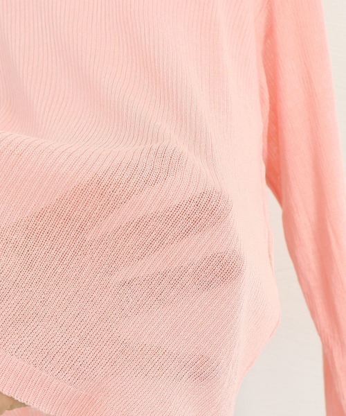 Miniministore(ミニミニストア)の「シアートップス レディース サマーニット(Tシャツ/カットソー・レディース・ピンク/ホワイト/ブラック・FREE)」の19枚目の写真