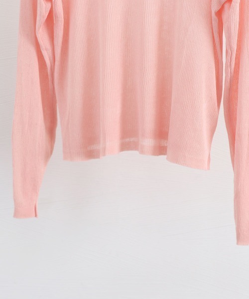 Miniministore(ミニミニストア)の「シアートップス レディース サマーニット(Tシャツ/カットソー・レディース・ピンク/ホワイト/ブラック・FREE)」の20枚目の写真