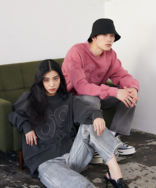 【セール】ナンバリングピグメントスウェット（スウェット）｜ENVYM（アンビー）