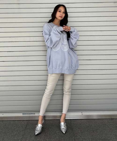 【セール】ナンバリングピグメントスウェット（スウェット）｜ENVYM（アンビー）