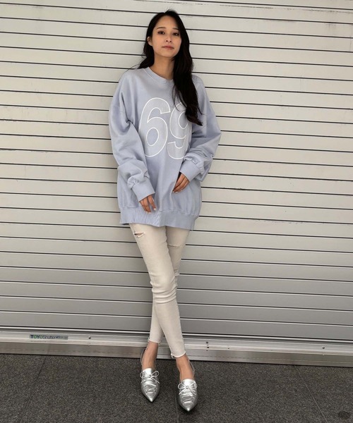 【セール】ナンバリングピグメントスウェット（スウェット）｜ENVYM（アンビー）