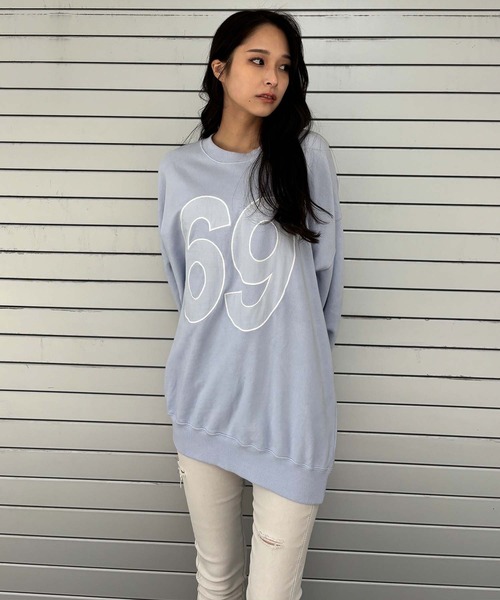【セール】ナンバリングピグメントスウェット（スウェット）｜ENVYM（アンビー）