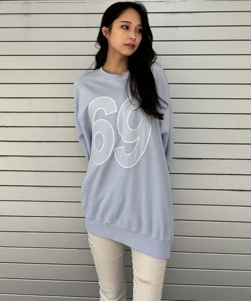 【セール】ナンバリングピグメントスウェット（スウェット）｜ENVYM（アンビー）