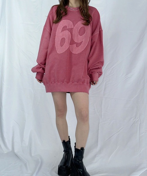 【セール】ナンバリングピグメントスウェット（スウェット）｜ENVYM（アンビー）