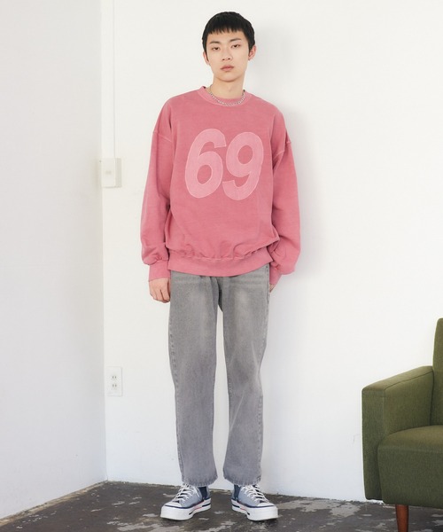 【セール】ナンバリングピグメントスウェット（スウェット）｜ENVYM（アンビー）