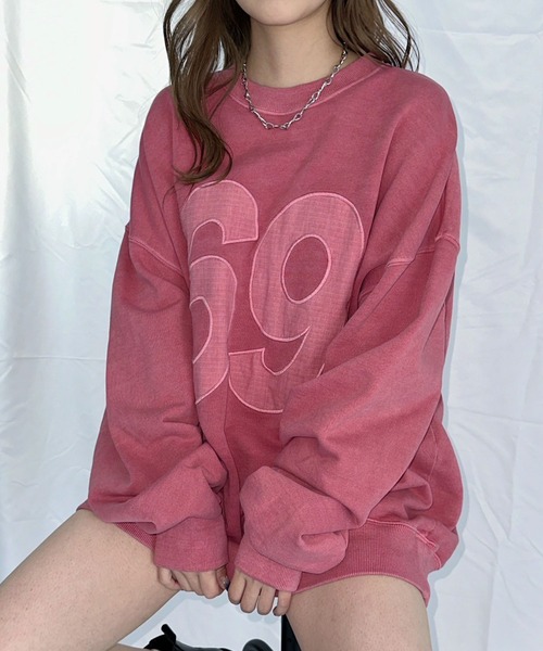 【セール】ナンバリングピグメントスウェット（スウェット）｜ENVYM（アンビー）