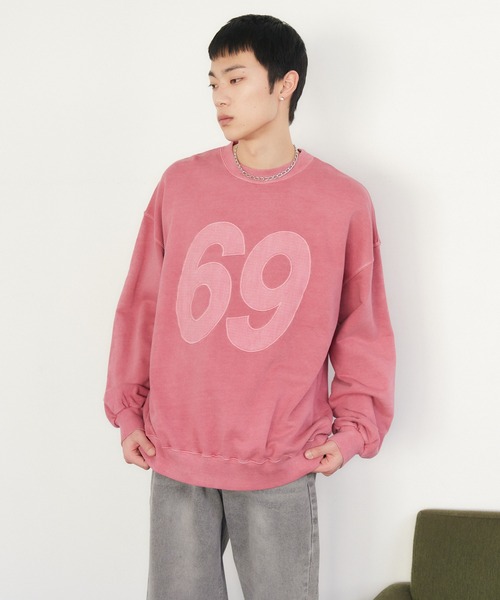 【セール】ナンバリングピグメントスウェット（スウェット）｜ENVYM（アンビー）