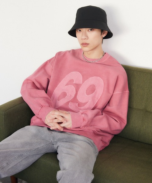 【セール】ナンバリングピグメントスウェット（スウェット）｜ENVYM（アンビー）