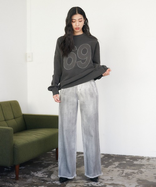 【セール】ナンバリングピグメントスウェット（スウェット）｜ENVYM（アンビー）