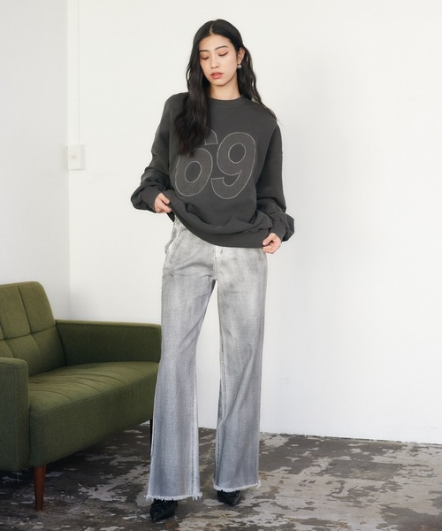 【セール】ナンバリングピグメントスウェット（スウェット）｜ENVYM（アンビー）