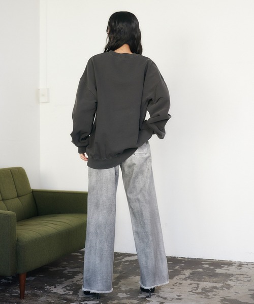 【セール】ナンバリングピグメントスウェット（スウェット）｜ENVYM（アンビー）