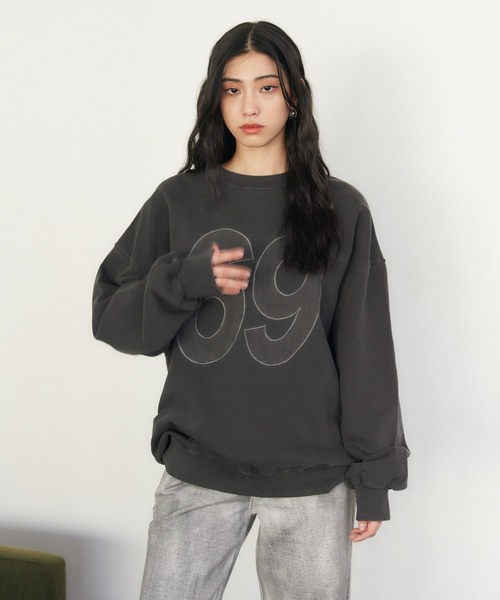 【セール】ナンバリングピグメントスウェット（スウェット）｜ENVYM（アンビー）